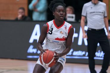 Mariam Hasle-Lagemann zeigte im zweiten Playoff-Spiel eine gute Leistung gegen den Meisterschaftsfavoriten aus Keltern, konnte die 53:85-Niederlage aber nicht verhindern.