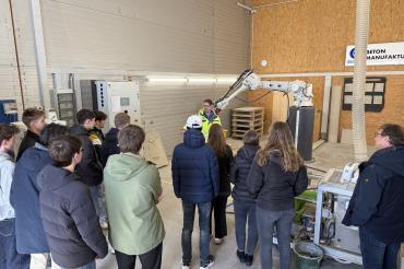 Den 3D-Drucker der Firma Eigner durfte das Seminar im Einsatz beobachten. 