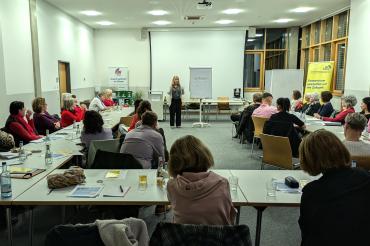 Gertrud Hansel (Schule für Unternehmer, Augsburg) begeisterte die Teilnehmer mit Ihrem Vortrag zum Thema: Ein guter Tag ist kein Zufall.