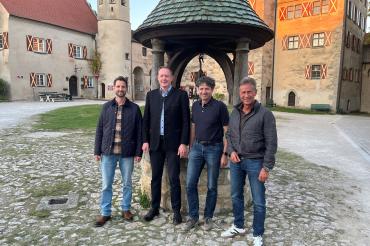 Das Bild zeigt von links nach rechts: Tobias Eska, Andreas Strobel, Udo Dreher und Martin Obermann