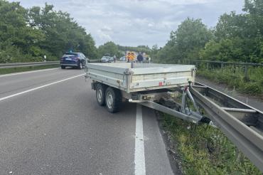 Der am Unfall beteiligte Anhänger.