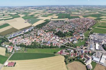 Baldingen aus der Vogelperspektive