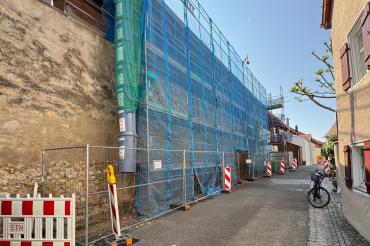 Baustelle Stadtmauer Nördlingen