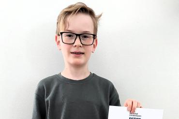 Lasse Geiger mit der Bronzemedaille