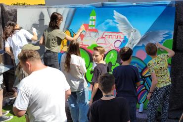 Die Jugendlichen waren mit vollem Eifer dabei.