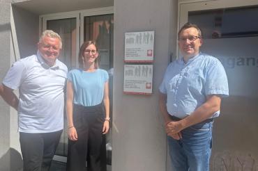 Auf dem Bild zu sehen (von links): Stephan Deurer, Maike Prause und Branko Schäpers.