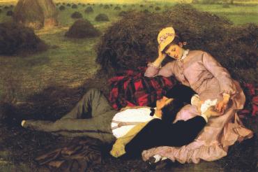 &quot;Liebespaar&quot; - Gemälde des ungarischen Künstlers Pál Szinyei-Merse,1870.