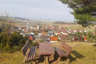 Blick vom Kalvarienberg ins Ries.