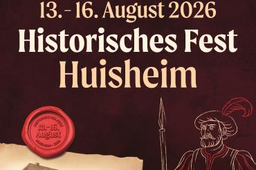 Vom 13. bis 16. August 2026 findet in Huisheim ein Historisches Fest statt.
