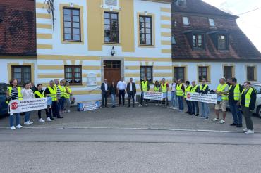 Bürgerinitiative Gegenwind Marxheim bei Diskussionsrunde mit MdB Andreas Lenz.