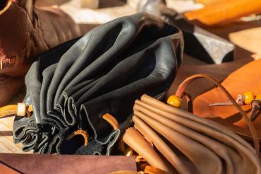 Handgemachte Lederbeutel