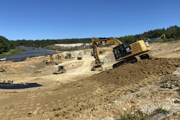 Die Erweiterung der Deponie Binsberg geht zügig voran.