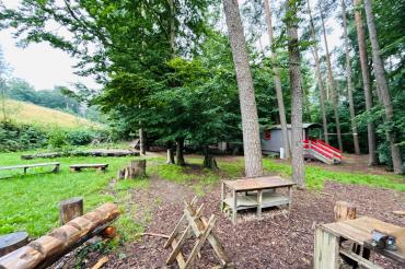 Der Waldkindergarten &quot;Mandele Dachse&quot; in Monheim.