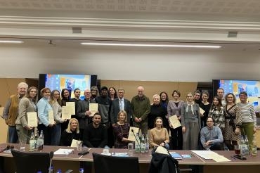 Teilnehmenden der Sprachrallye Donau-Ries mit Herrn Landrat Stefan Rößle.
