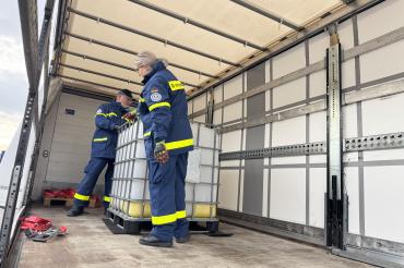 Ladungssicherung spielt im THW-Alltag eine wichtige Rolle.