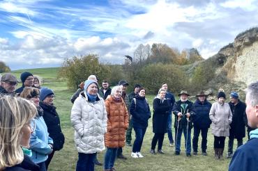 Claudia Marb auf ihrer Zuhörtour.