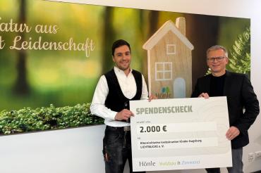 Spendenübergabe Markus Hönle, Thomas Kleist