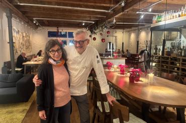 Evelin und Joachim Kaiser in ihrem Restaurant auf der Marienhöhe. 