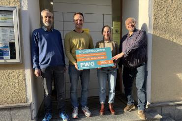 Auf dem Bild zu sehen (von links): Helmut Weiß, Dr. Georg Frank, Dr. Barbara Wunder und Martin Schröppel.