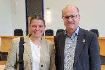 ÖDP-Landesvorsitzende Agnes Becker und der LBV-Vorsitzende Dr. Norbert Schäffer.