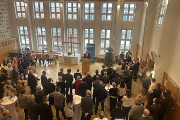 Innenminister Joachim Herrmann spricht beim Neujahrsempfang der CSU Nördlingen im Evangelischen Gemeindehaus. 