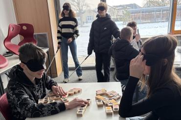 Schüler der Realschule Rain beim Projektvormittag
