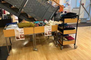 Keine neuen Stoffannahmen bei der Stoff-Tauschbörse.