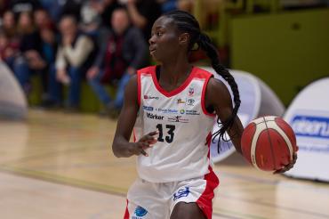 Mariam Hasle-Lagemann war in Saarlouis eine der wenigen positiven Ausnahmen im Nördlinger Spiel.  Die Rieserinnen sind durch die Niederlage in Saarlouis aus dem Playoffrennen ausgeschieden.