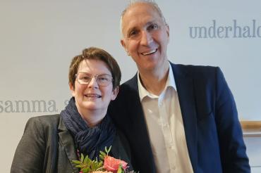 Claudia Müller (Landratskandidatin) und MdB Christoph Schmid.