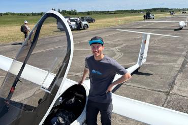 Stefan Langer wurde Dritter bei der Segelflug-Weltmeisterschaft in Zentralpolen. Für die Titelverteidigung in der 18-Meter-Klasse reichte es knapp nicht. 