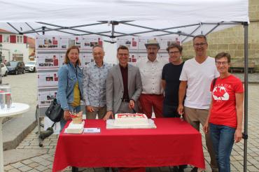 Zum Canada Day wurde am Nördlinger Marktplatz ein Pavillon aufgebaut.