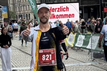 Tom Höpfner beim Bremen-Marathon