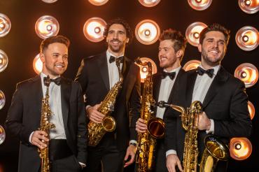 Vier Profi-Saxophonisten