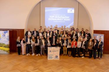 Die Preisträger des Labels „TOP-Arbeitgeber DONAURIES 2026“