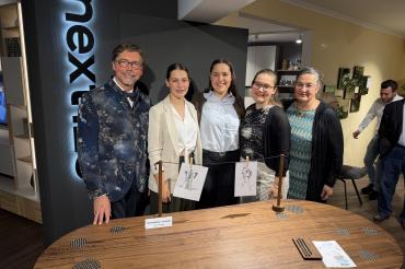 Adolf Franke mit seinen Töchter Sophie, Clara, Hannah und Ehefrau Monika. 