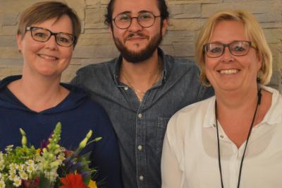 Das Bild zeigt v.l. Sylvia Huber (Vorsitzende), Basel Karnoub (Beisitzer), Bärbel Stahl (stellv. Vorsitzende)