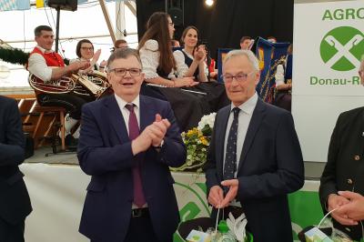 Das Bild zeigt v. l. n. r Frank Ruf, Paul W. Ritter, Hannes Rathgeber und Leonhard Dunstheimer. 