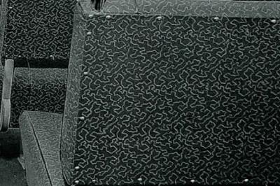 Die Textilmuster der zu restaurierenden Schienenbusse.