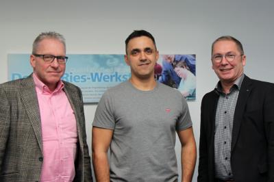 Von links: Manfred Steger (stellv. Geschäftsführer Lebenshilfe), Paul Diel (Geschäftsführer Dellen Diel) und Günter Schwendner (Geschäftsführer Lebenshilfe)