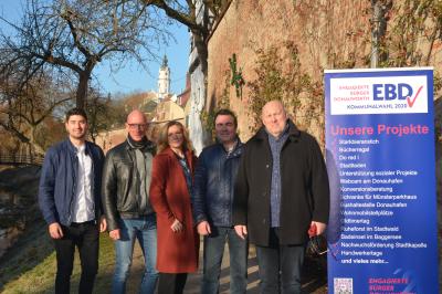 Das Bild zeigt die nominierten Kandidaten der Stadtratsliste der Engagierten Bürger Donauwörth.