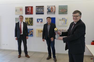 Bernhard Ströbele, Dr. Oliver Sachs und Paul Ritter mit Rieser Heimatpreis