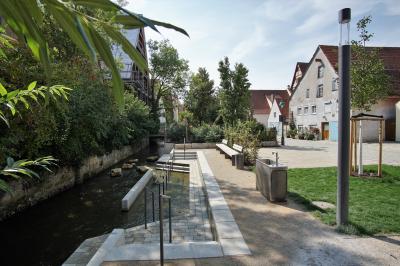 Das Bild zeigt die Nördlinger Kneipp-Anlage