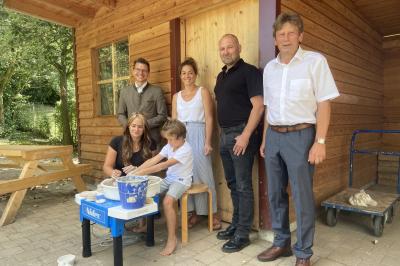 Spendenübergabe Töpferscheibe
