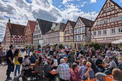 Bestes Wetter und buntes Programm beim Osterbrunnenfest in Oettingen. 