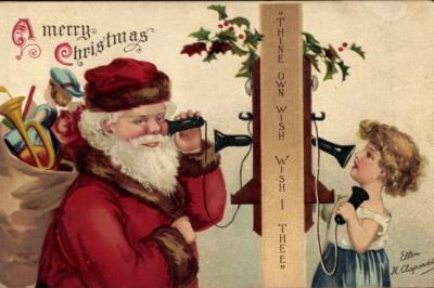 Historische Weihnachtskarte um 1900.