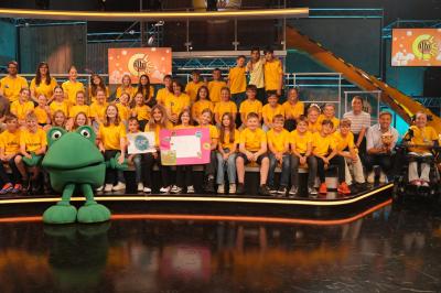 Die Realschule Rain bei ihrem Auftritt im Tigerenten Club.