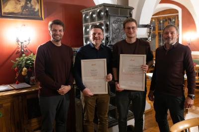 Auf dem Bild zu sehen (von links): Michael Steger, Benjamin Merz, Paul Bissiger und Siegfried Steger. 