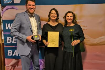 Das Trainerteam der TSV Leichtathletik (v.l.n.r.): Simon Handl, Dagmar Spannbauer, Simone Hampp. Auf dem Bild fehlt Katharina Rupp (Studium an der University of Findlay).