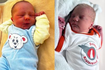 Linus (links) und Hailey sind die Donau-Rieser Babys zum Jahreswechsel.