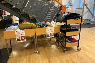 Keine neuen Stoffannahmen bei der Stoff-Tauschbörse.